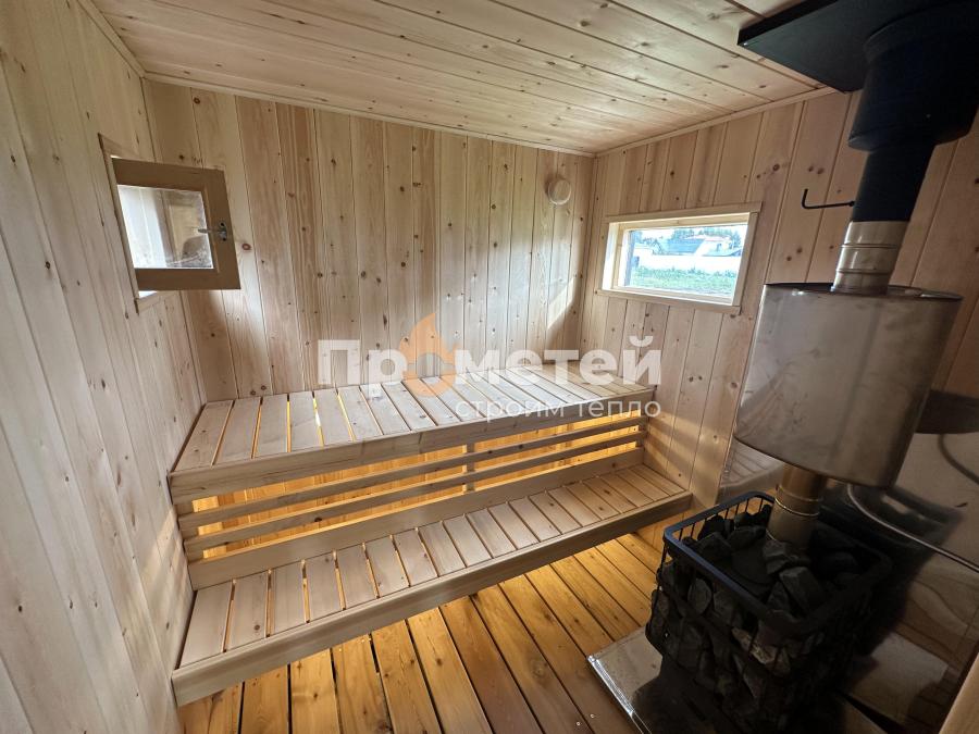 Каркасная баня Норд 2.5x6 метров