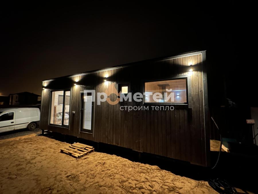 Модульный дом с сауной 3.2x9м