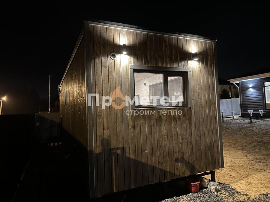 Модульный дом с сауной 3.2x9м