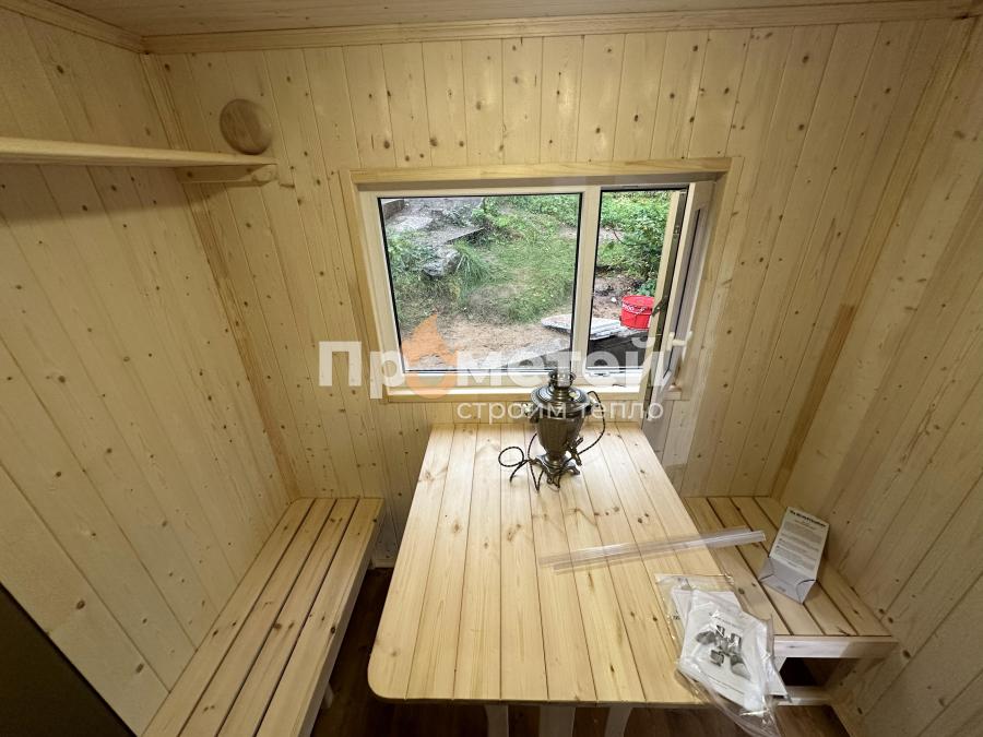 Каркасная баня Норд 2.5x5.5 метров