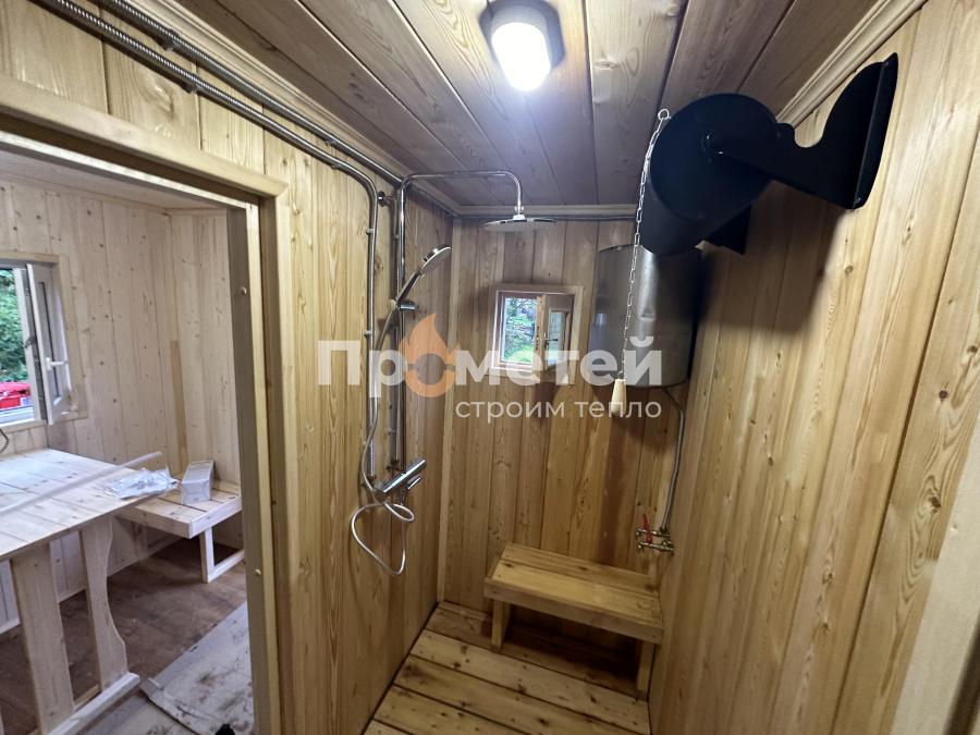 Каркасная баня Норд 2.5x5.5 метров