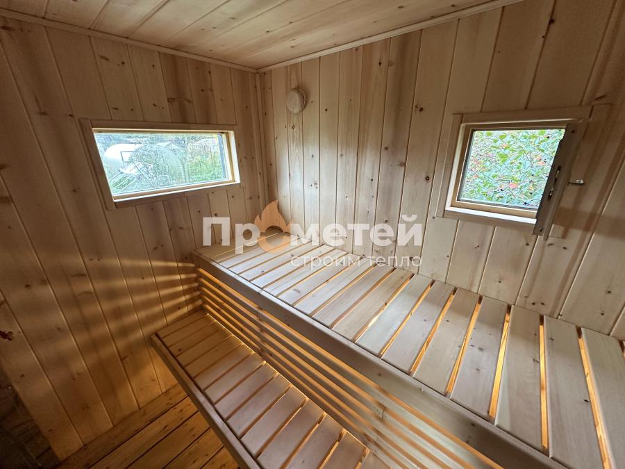 Каркасная баня Норд 2.5x5 метров