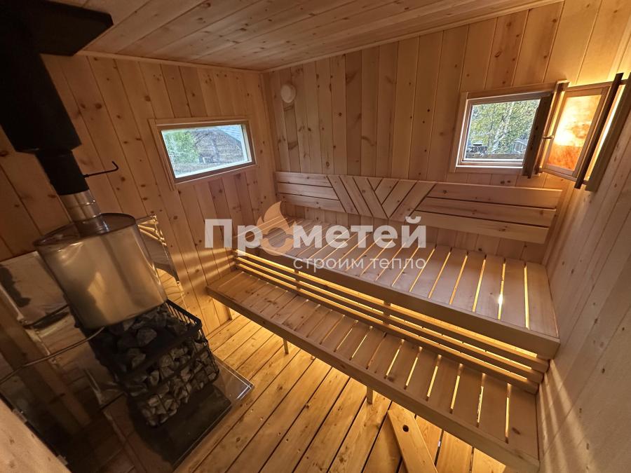 Каркасная баня Норд 2.5x5.5 метров