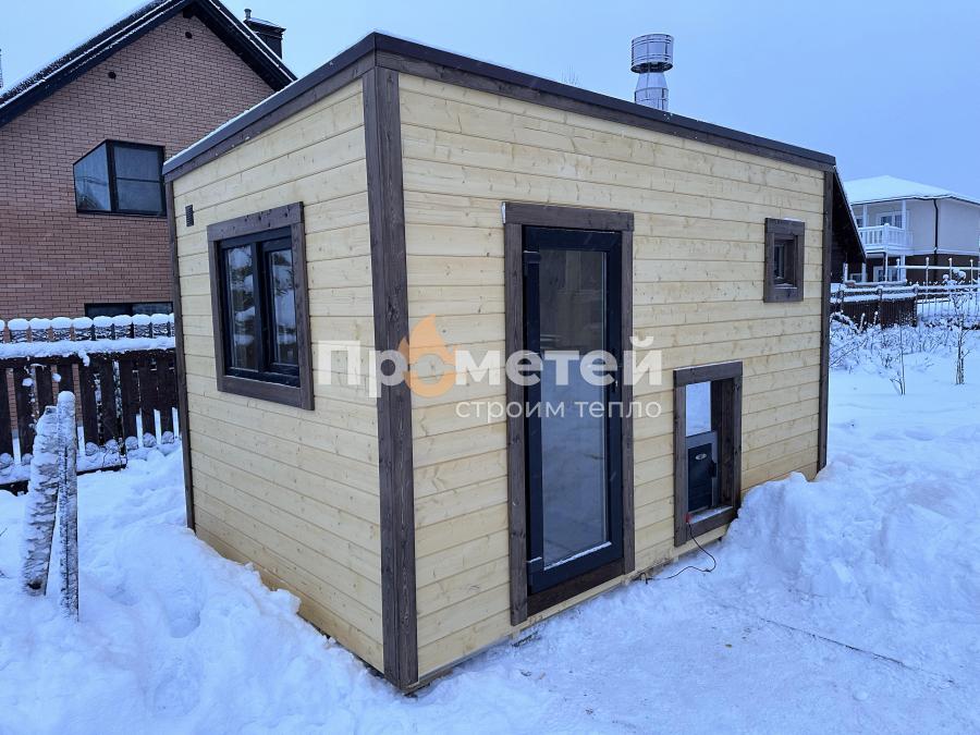 Каркасная баня Дача 2.4x4 метра
