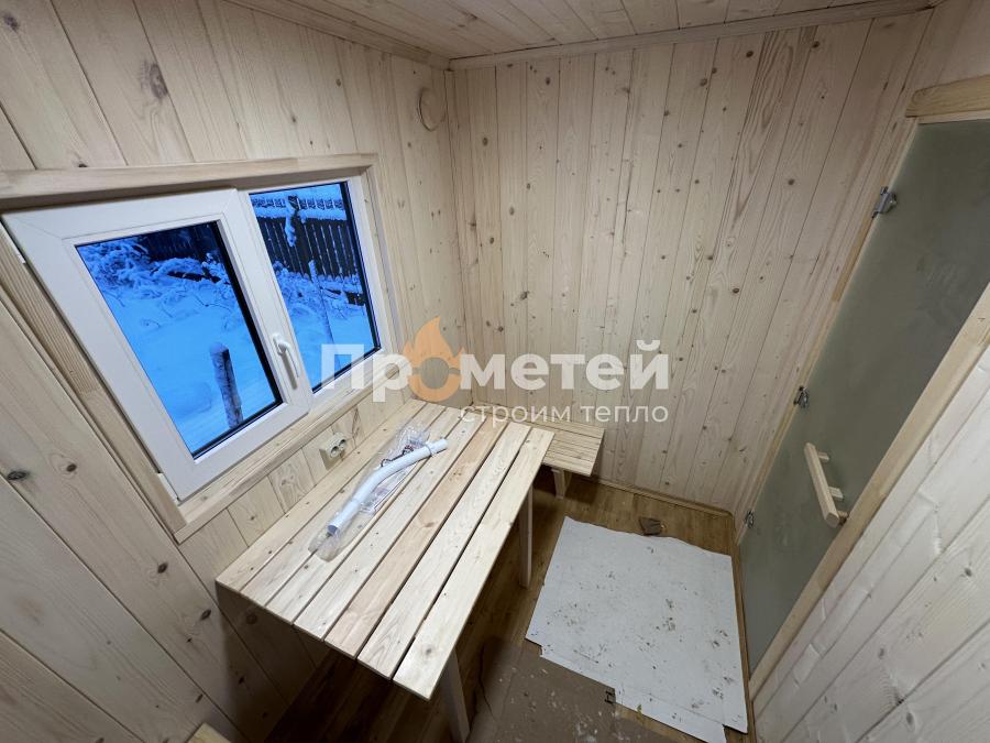 Каркасная баня Дача 2.4x4 метра