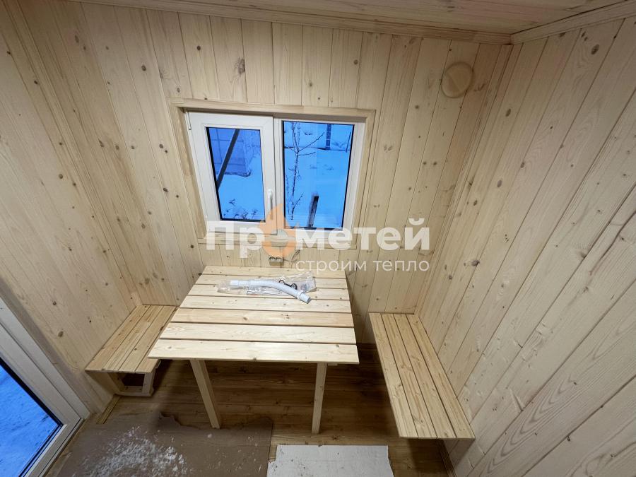 Каркасная баня Дача 2.4x4 метра