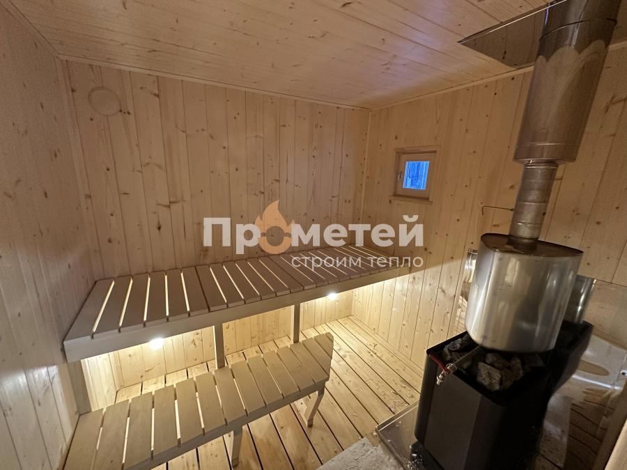 Каркасная баня Дача 2.4x4 метра