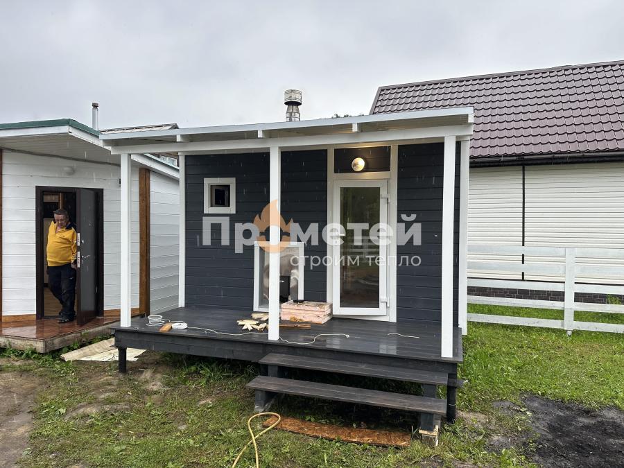 Каркасная баня Дача 2.4x4 метра