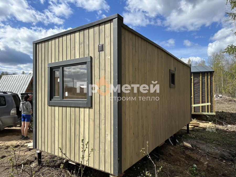 Каркасная баня Норд 2.5x6 метров