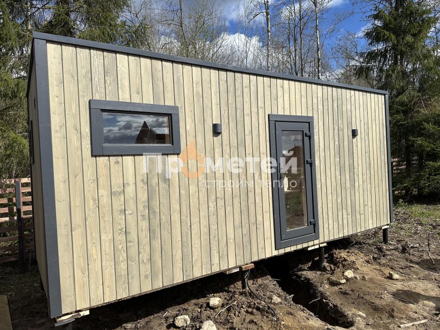 Каркасная баня Норд 2.5x6 метров