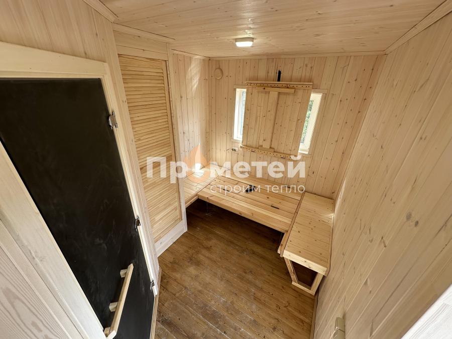 Каркасная баня Норд 2.5x6 метров