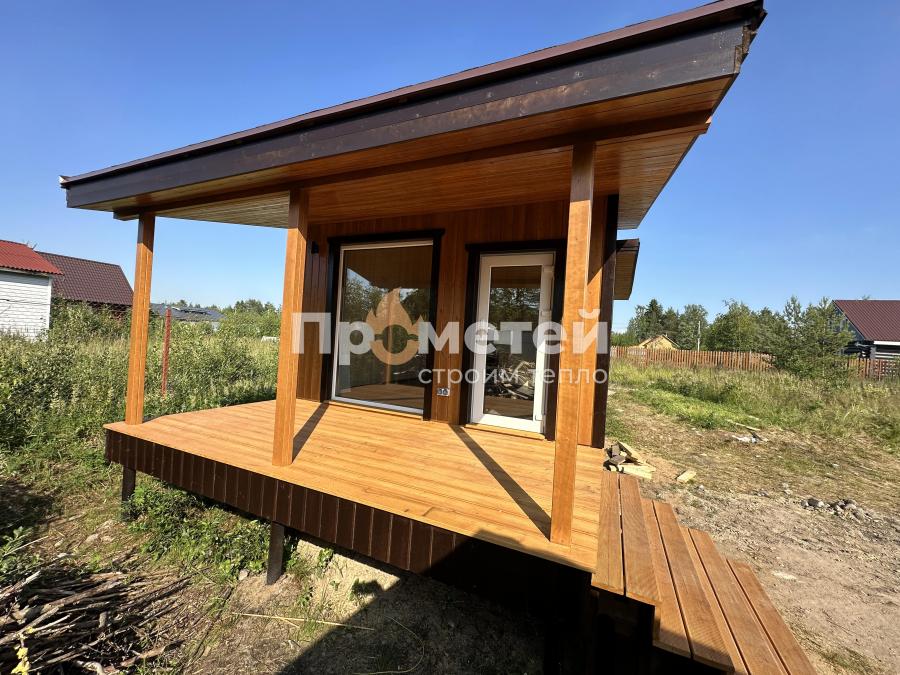 Каркасная баня 4x6.5 метров