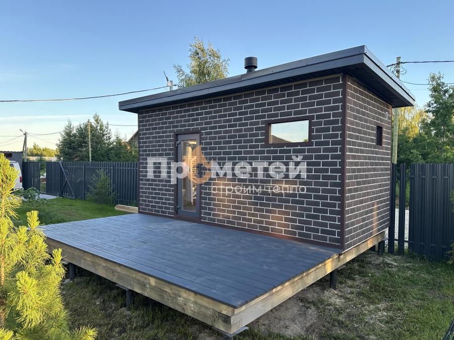 Реализованный проект Каркасная баня Норд 2.5x5 метров