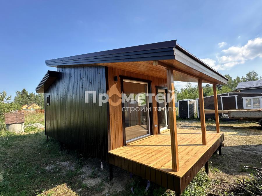 Каркасная баня 4x6.5 метров