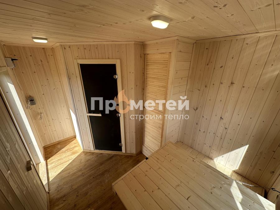 Каркасная баня Норд 2.5x6 метров