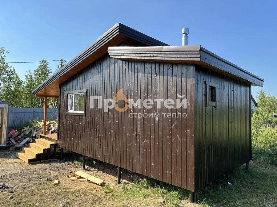 Каркасная баня 4x6.5 метров