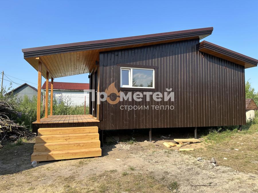 Каркасная баня 4x6.5 метров