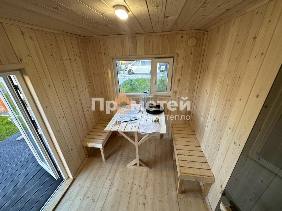 Каркасная баня Норд 2.5x5 метров