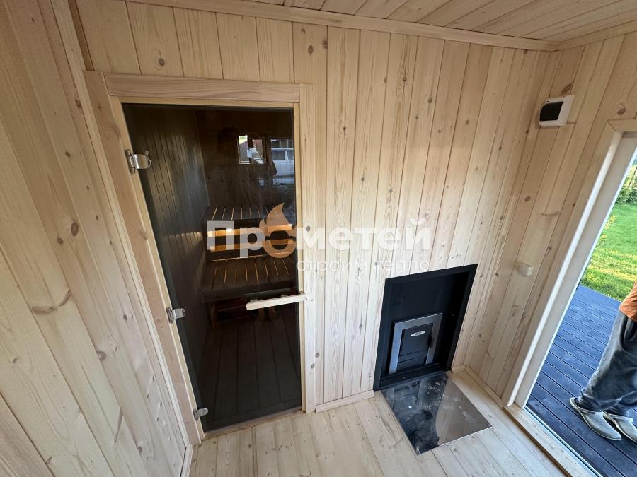 Каркасная баня Норд 2.5x5 метров