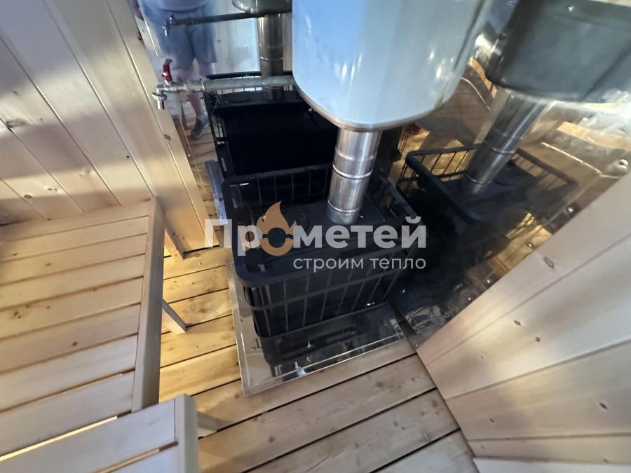 Каркасная баня Норд 2.5x5 метров