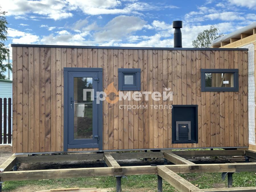 Каркасная баня Норд 2.5x6 метров + каркас модуля