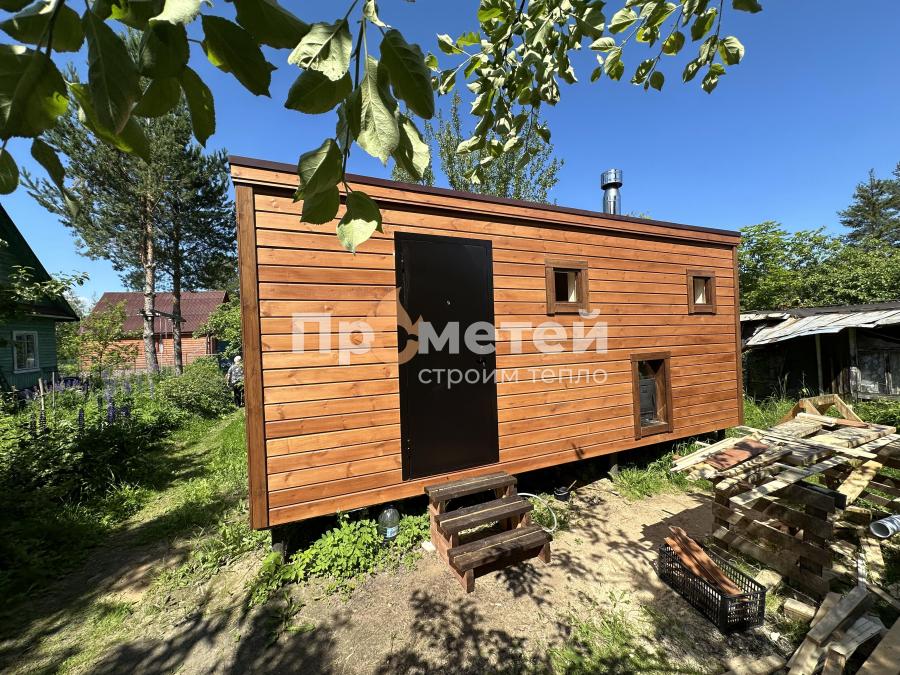 Каркасная баня Сканди 2.4x6 метров