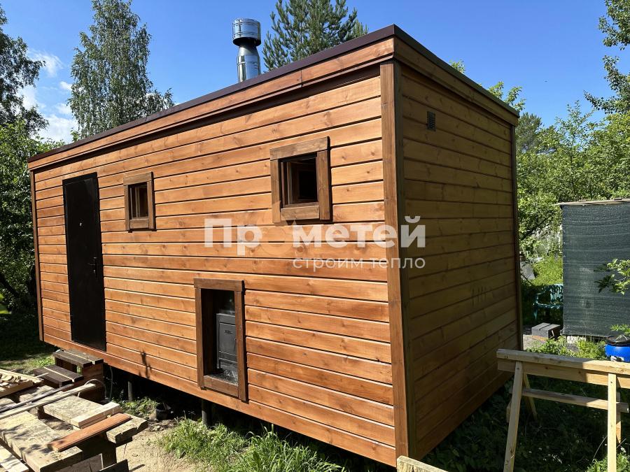 Каркасная баня Сканди 2.4x6 метров