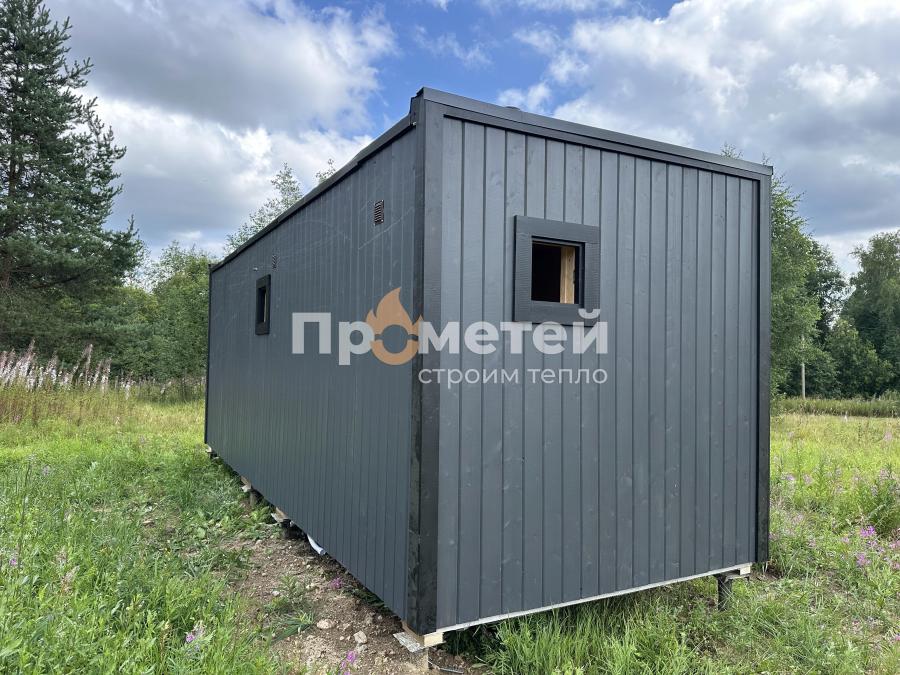 Каркасная баня Норд 2.5x7 метров