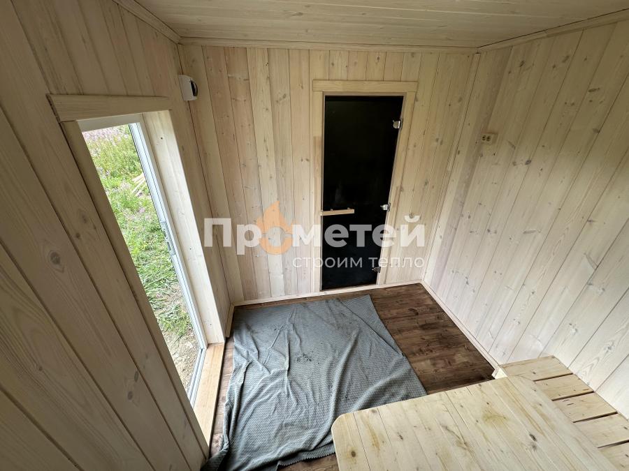 Каркасная баня Норд 2.5x7 метров