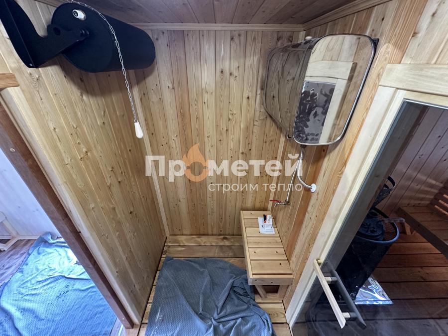 Каркасная баня Норд 2.5x7 метров