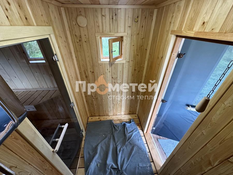 Каркасная баня Норд 2.5x7 метров