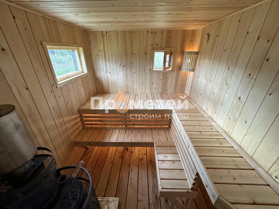 Каркасная баня Норд 2.5x7 метров