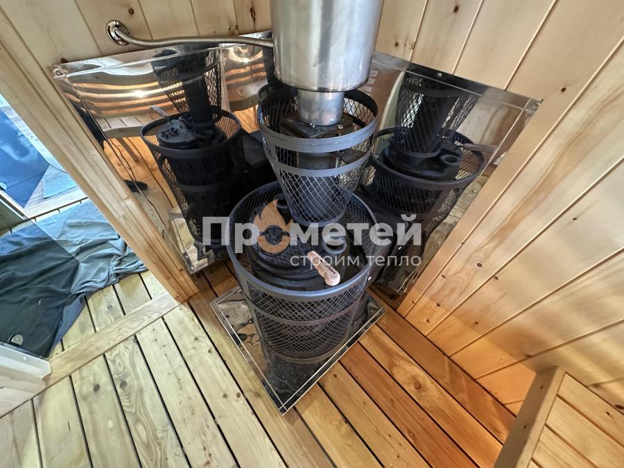 Каркасная баня Норд 2.5x7 метров