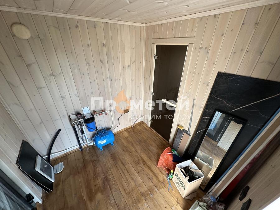 Г-образный модульный дом МД-25 с баней Норд 2.5x6 метров