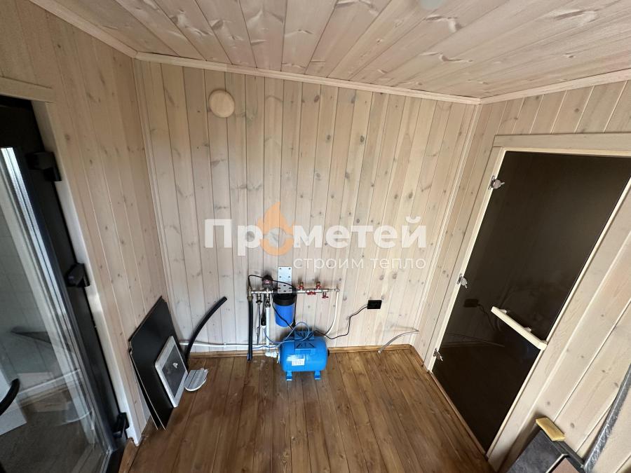 Г-образный модульный дом МД-25 с баней Норд 2.5x6 метров