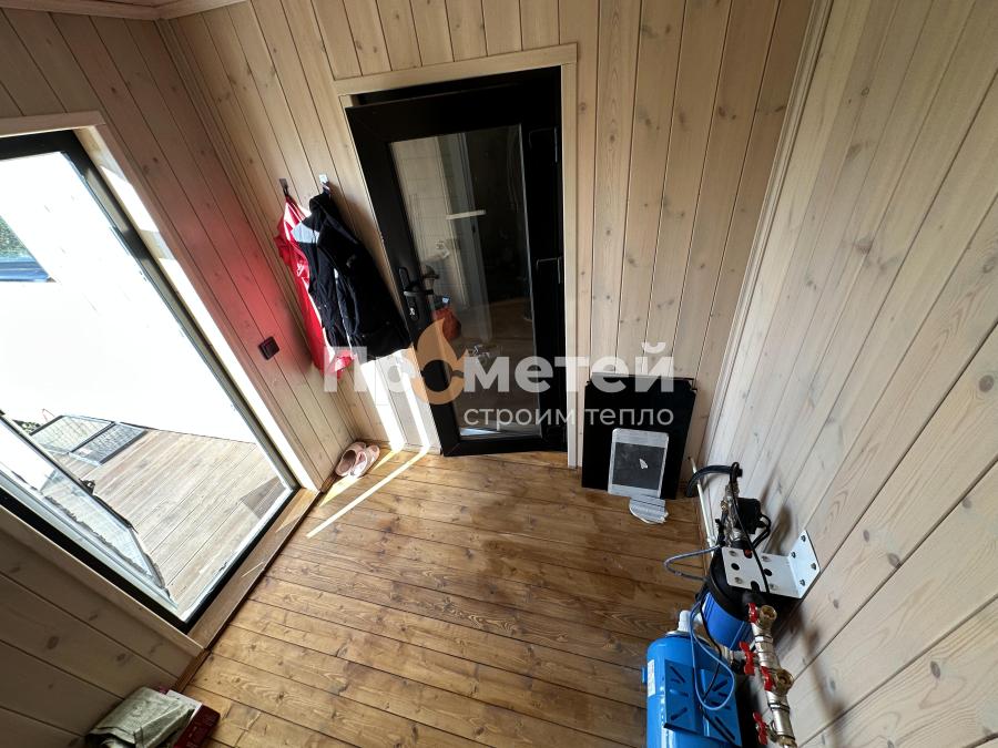 Г-образный модульный дом МД-25 с баней Норд 2.5x6 метров