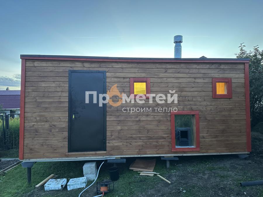 Каркасная баня Сканди 2.4x6 метров