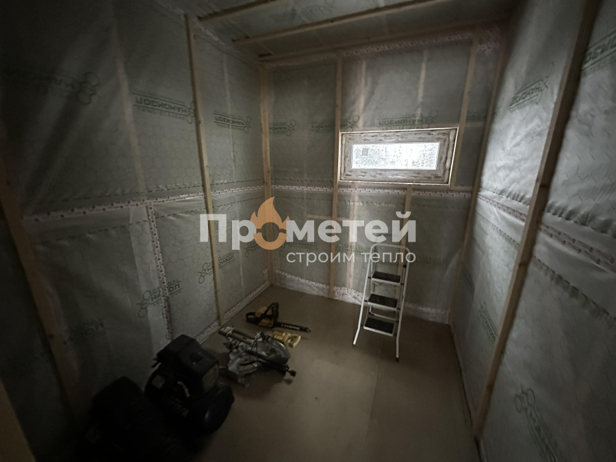 Каркасный 1-этажный дом 12x11 метров