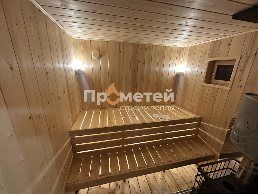 Каркасная баня Норд 2.5x7 метров