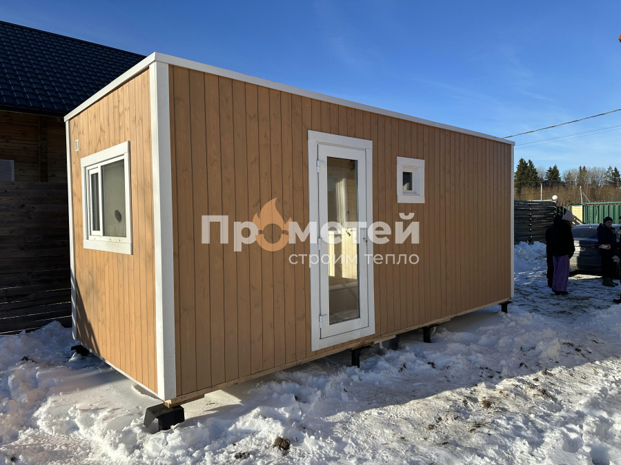 Каркасная баня Норд 2.5x6 метров