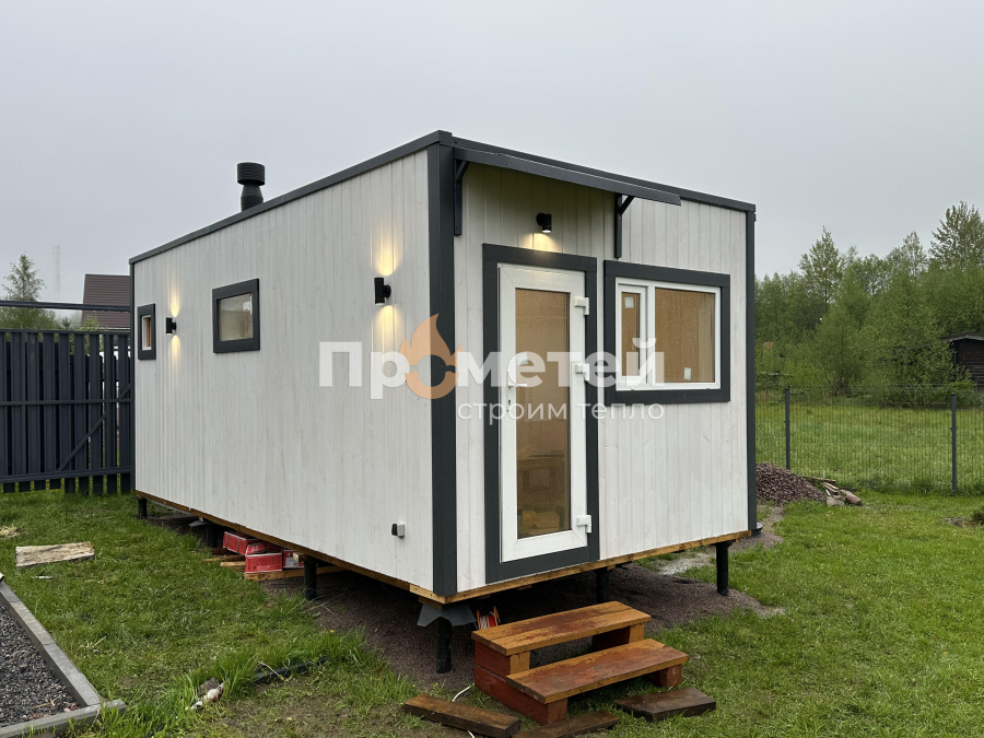 Реализованный проект Каркасная баня Норд 3x6 метров