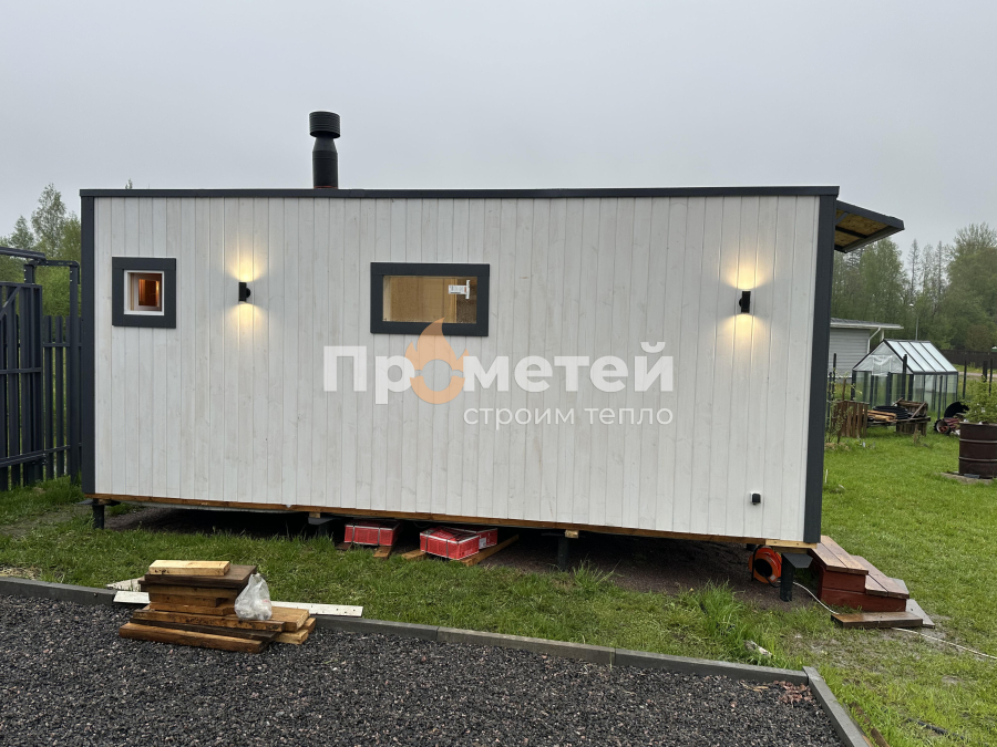Каркасная баня Норд 3x6 метров