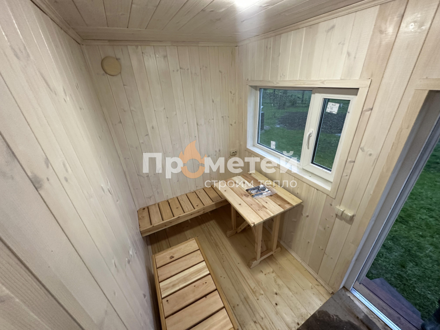 Каркасная баня Норд 3x6 метров