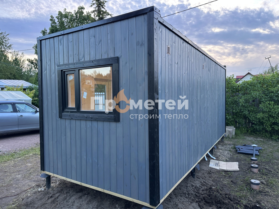 Каркасная баня 2.5x6 метров