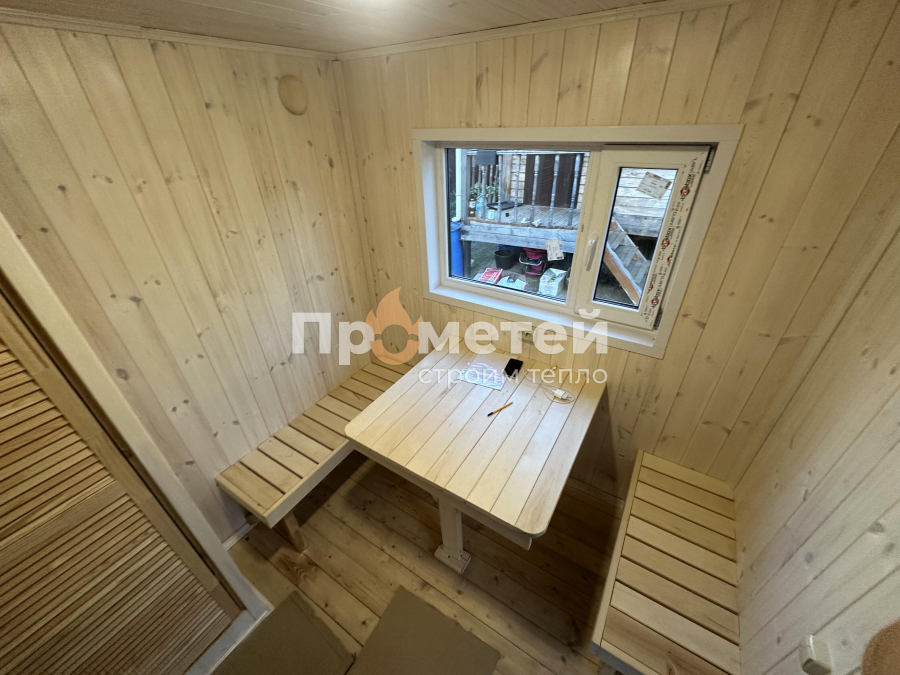 Каркасная баня 2.5x6 метров