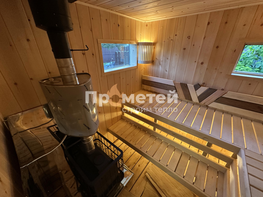 Каркасная баня 2.5x6 метров