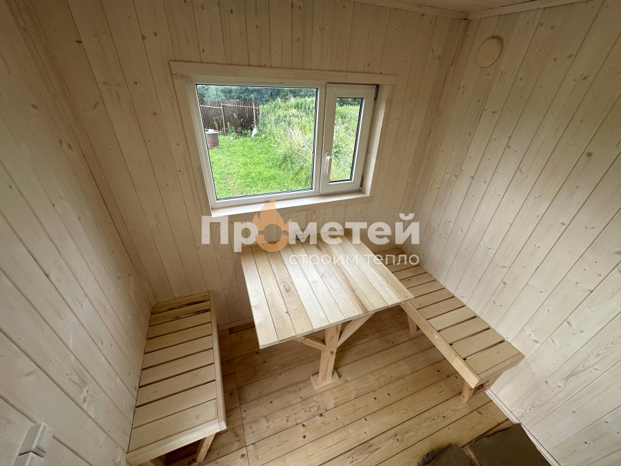 Каркасная баня Норд 2.5x6 метров