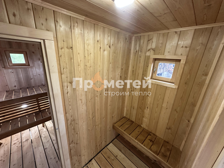 Каркасная баня Норд 2.5x6 метров