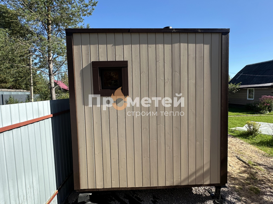 Каркасная баня 2.5x7 метров