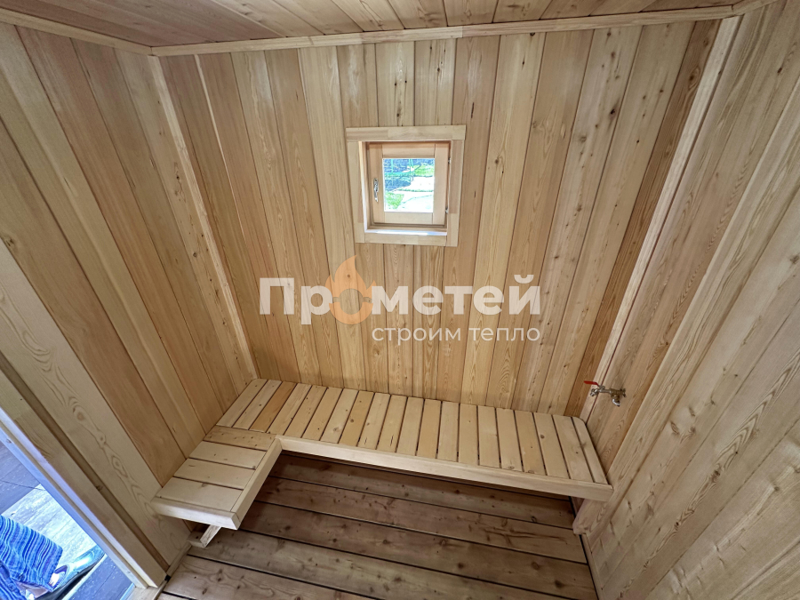 Каркасная баня 2.5x7 метров